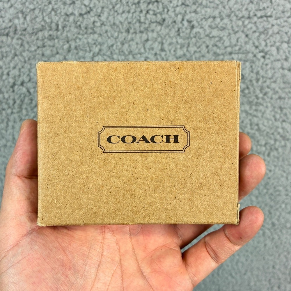 Coach Coin Case Classic Womens OS Black Leather 4848 Vintage Zip Pouch Wallet - Picture 7 of 8